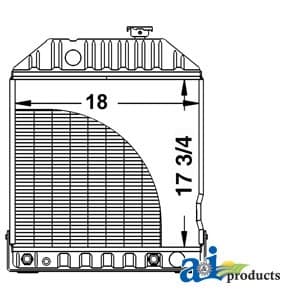 E7NN8005BA - Radiator W/Cooler (Rear Fittings)