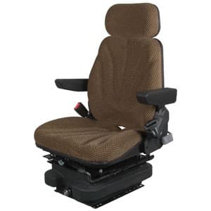 F10A4040 - Seat, F10 Series w/ Isolator, Low Pro Air Suspension, Brown Checkered Cloth - Image 1