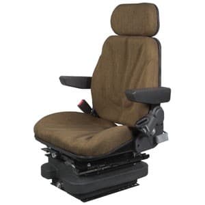 F10A4042 - Seat, F10 Series w/ Isolator, Low Pro Air Suspension, Brown Cloth - Image 1