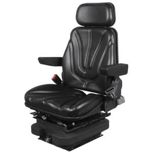 F10A4045 - Seat, F10 Series w/ Isolator, Low Pro Air Suspension, Black Vinyl - Image 1