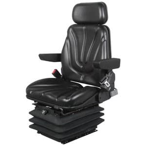 F10A6015 - Seat, F10 Series, Air Suspension, Black Vinyl