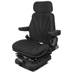 F10M4130 - Seat, F10 Series w/ Isolator, Low Pro Mechanical Suspension, Black Cloth - Image 1