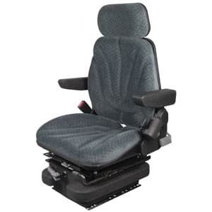 F10M4135 - Seat, F10 Series w/ Isolator, Low Pro Mechanical Suspension, Gray Cloth - Image 1