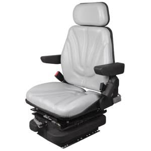 F10M4150 - Seat, F10 Series w/ Isolator, Low Pro Mechanical Suspension, Gray Vinyl - Image 1