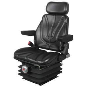 F10M6115 - Seat, F10 Series, Mechanical Suspension, Black Vinyl - Image 1