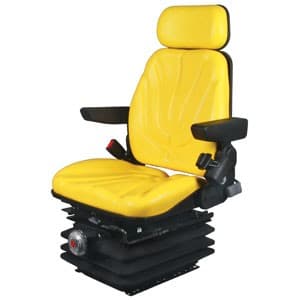 F10M6155 - Seat, F10 Series w/ Isolator, Mechanical Suspension, Yellow Vinyl
