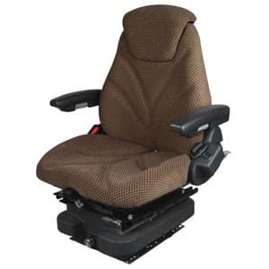 F20A5040 - Seat, F20 Series w/ Isolator, Low Pro Air Suspension, Brown Checkered Cloth - Image 1