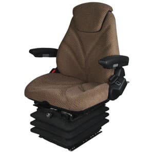 F20A7010 - Seat, F20 Series, Air Suspension, Brown Checkered Cloth - Image 1