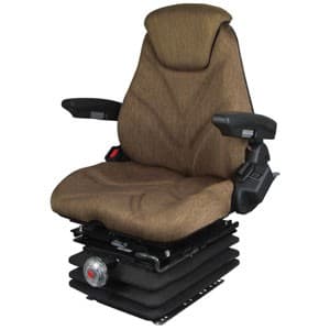 F20M7142 - Seat, F20 Series w/ Isolator, Mechanical Suspension, Brown Cloth