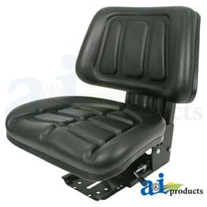 T333BL - Seat w/ Trapezoid Backrest, Black Vinyl, 265 lb / 120 kg Weight Limit - Image 1