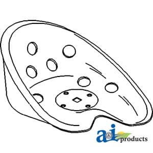 8N400 - Pan Seat, Steel, Non Flip Back - Image 1