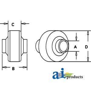 BS106 - Socket, Ball; Top Link (Cat III) - Image 1