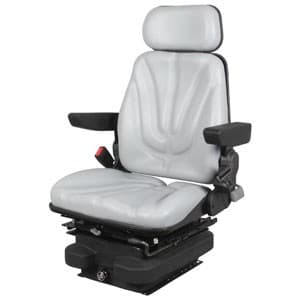 F10A4050 - Seat, F10 Series w/ Isolator, Low Pro Air Suspension, Gray Vinyl - Image 1