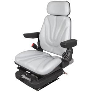 F10M4120 - Seat, F10 Series, Low Pro Mechanical Suspension, Gray Vinyl - Image 1