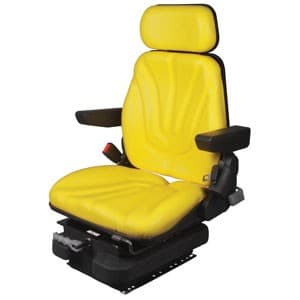 F10M4125 - Seat, F10 Series, Low Pro Mechanical Suspension, Yellow Vinyl - Image 1