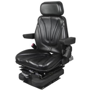 F10M4145 - Seat, F10 Series w/ Isolator, Low Pro Mechanical Suspension, Black Vinyl - Image 1