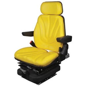 F10M4155 - Seat, F10 Series w/ Isolator, Low Pro Mechanical Suspension, Yellow Vinyl - Image 1