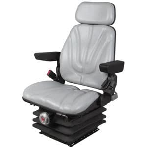F10M6120 - Seat, F10 Series, Mechanical Suspension, Gray Vinyl - Image 1