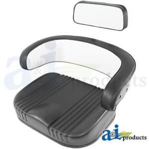 SCS9982-S5 - Seat Cushion Set 3 Pc., Steel, w/o Brkts., BLK/WHT