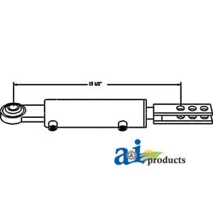 SLH101 - Hydraulic Side Link Cylinder, Cat 0 Base End w/ Clevis Rod End (2" Bore) - Image 1