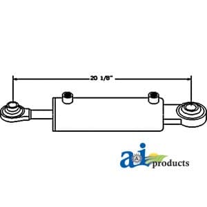 TLH003 - Hydraulic Top Link Cylinder (Cat I Rod/Cat II Base) (3" Bore) - Image 1