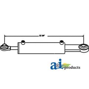 TLH004 - Hydraulic Top Link Cylinder (Cat I Rod/Cat II Base) (3" Bore) - Image 1