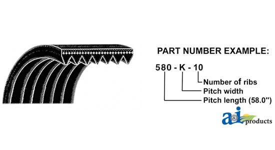 990K8 - Micro-Rib V-Belt (99