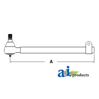 1044297M91 - Tube, Tie Rod w/ Ball Joint End (LH)