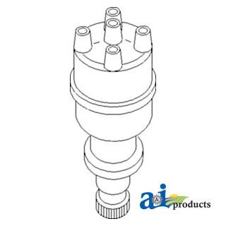 107304C91-12V - Distributor, New, Electronic Ignition, 12 Volt Ne