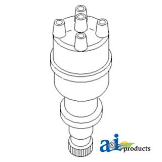 107304C91 - Distributor, New, Electronic Ignition, 6 Volt Positiv