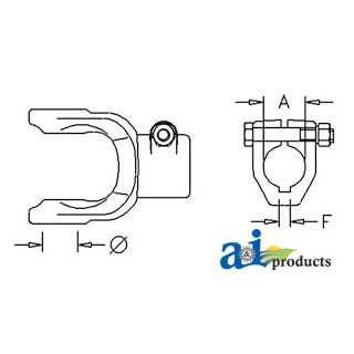 141028042 - Implement Yoke Round Bore Clamp Style