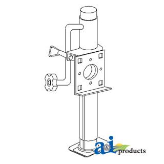 15A151SW - Jack, Trailer & Imp., Weld-On Swivel Brkt (2000 Lb.)