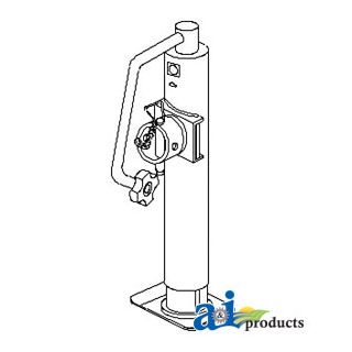 15A158S - Jack, Trailer & Imp., Four Position Swivel Tube Mount (2000