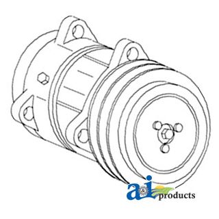 1690711M1 - Compressor, New, Sanden w/ Clutch (9120/5704)