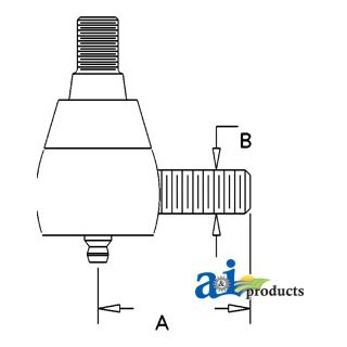 1851617M2 - Steering Cylinder End, Male Thread