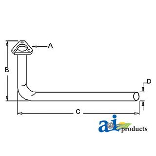 189678M91 - Exhaust Pipe