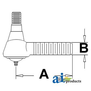 363160R91 - Drag Link End, Front