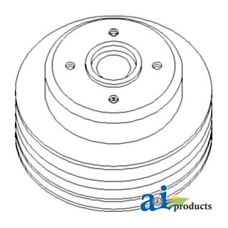 3637328M1 - Pulley, Water Pump (3 Groove)