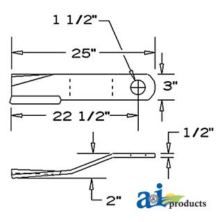 36BH - Blade, Rotary Cutter, CCW, Flat