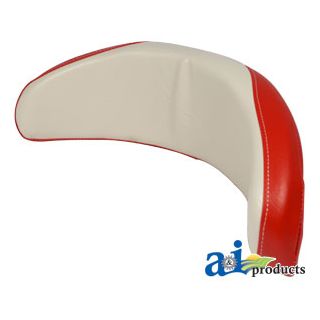 372757R92-17 - Back Cushion, Wood Base, Wht/Red