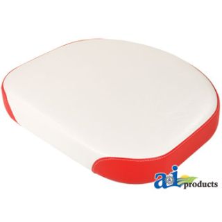 372759R92-17 - Bottom Cushion, Wood Base, Wht/Red