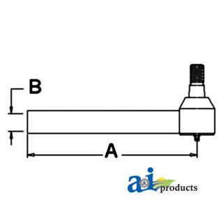 3764024M1 - Tie Rod w/ Tube