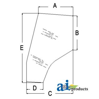 3805643M1 - Glass, Door (LH) - Tinted
