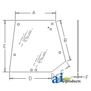 3806581M3 - Glass, Rear, Upper