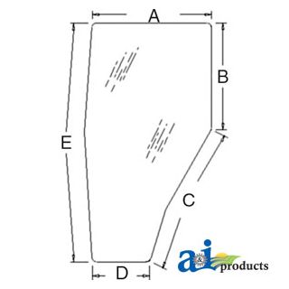 3A751-70670 - Glass, Door (RH); Tinted