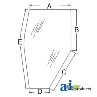 3A751-70770 - Glass, Door (LH); Tinted