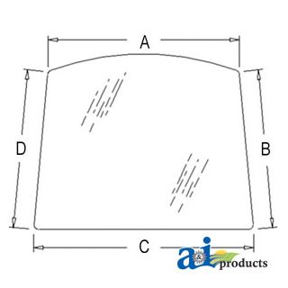 3C581-70512 - Glass, Windshield, Upper; Tinted