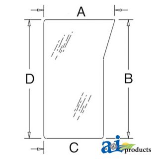 3C581-70520 - Glass, Windshield, Lower (RH)
