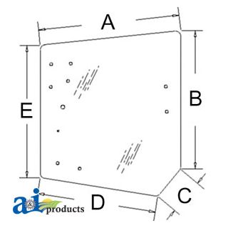 3C581-70553 - Glass, Rear, Upper