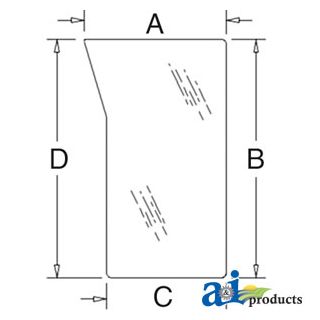 3C581-70560 - Glass, Windshield, Lower (LH)